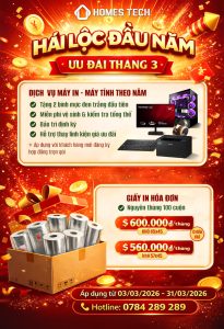 Ưu Đãi Tháng 3 – Dịch Vụ Máy In Theo Năm & Giấy In Hóa Đơn Giá Tốt Tại Đà Lạt